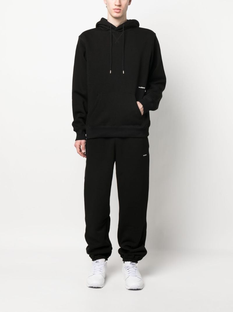 Black Logo Print Hoodie