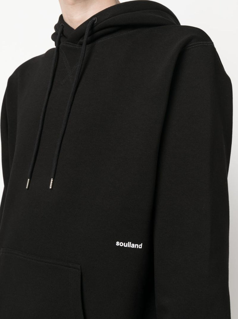 Black Logo Print Hoodie