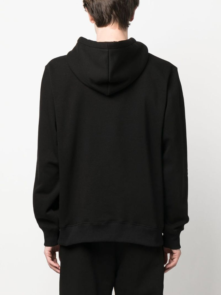 Black Logo Print Hoodie