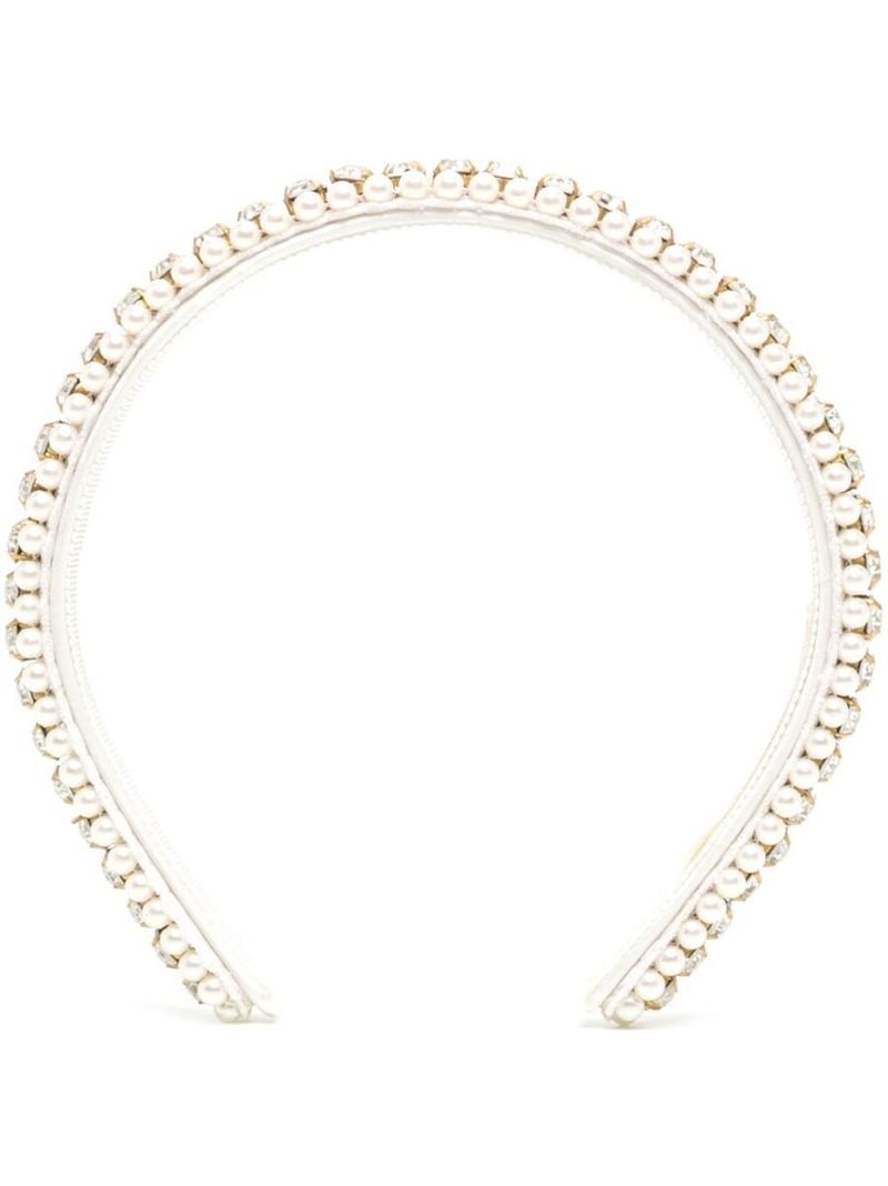 Neutral Rita Crystal Pearl Headband