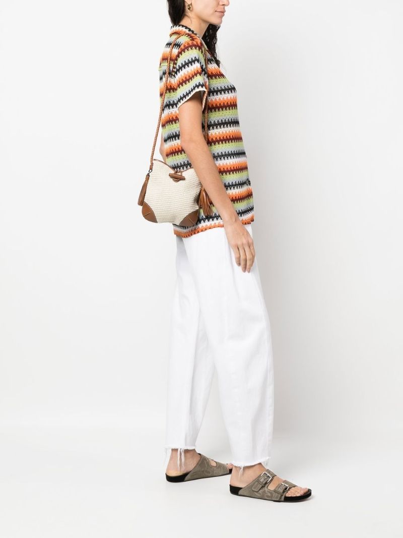 Neutral Tyag Woven Cross Body Bag