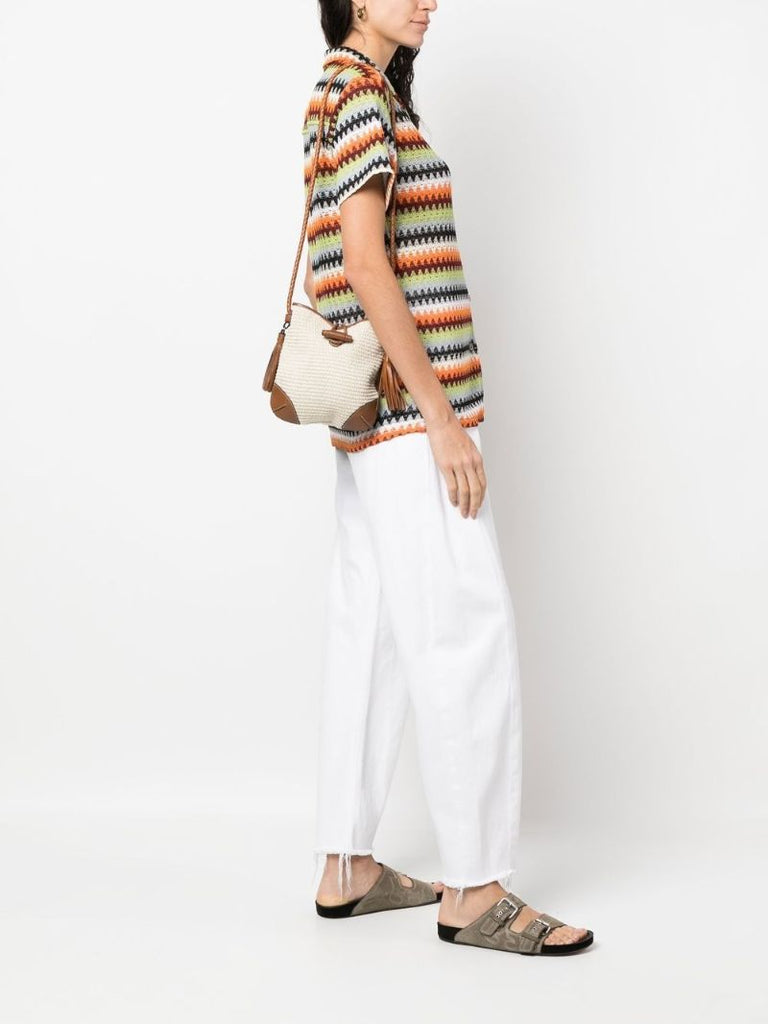 Neutral Tyag Woven Cross Body Bag