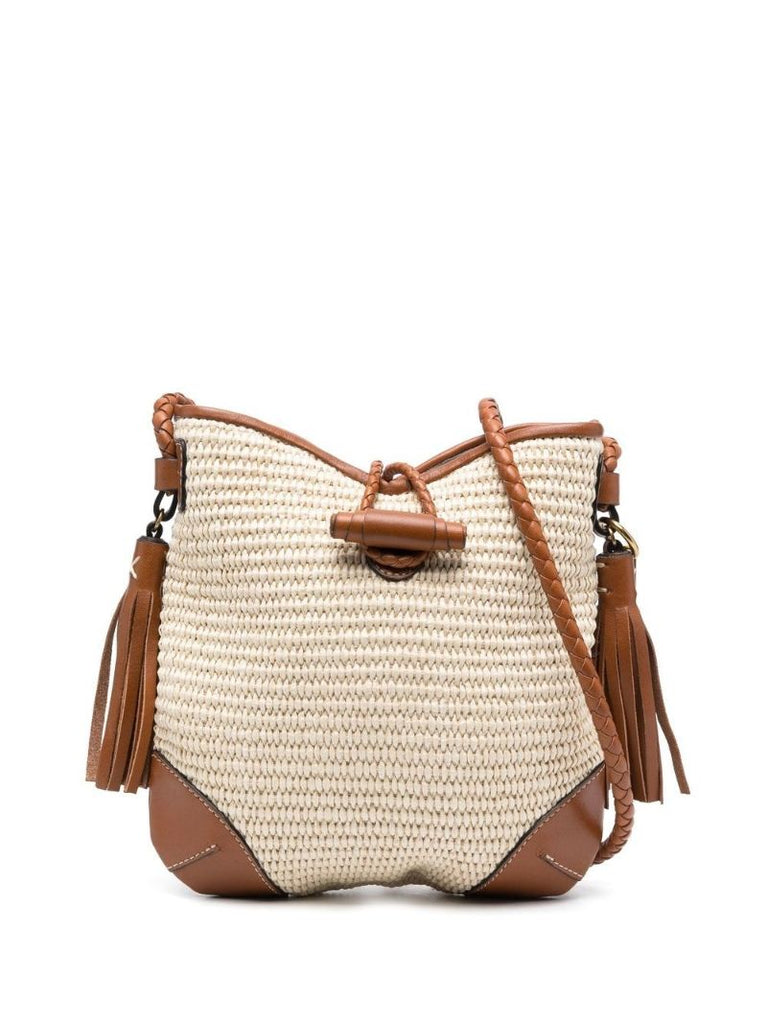 Neutral Tyag Woven Cross Body Bag
