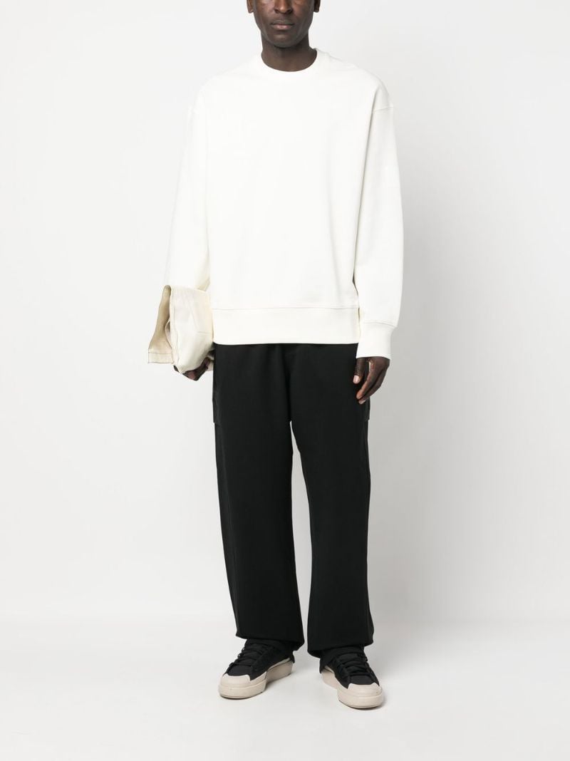 Black Stretch Terry Organic Cotton Trousers
