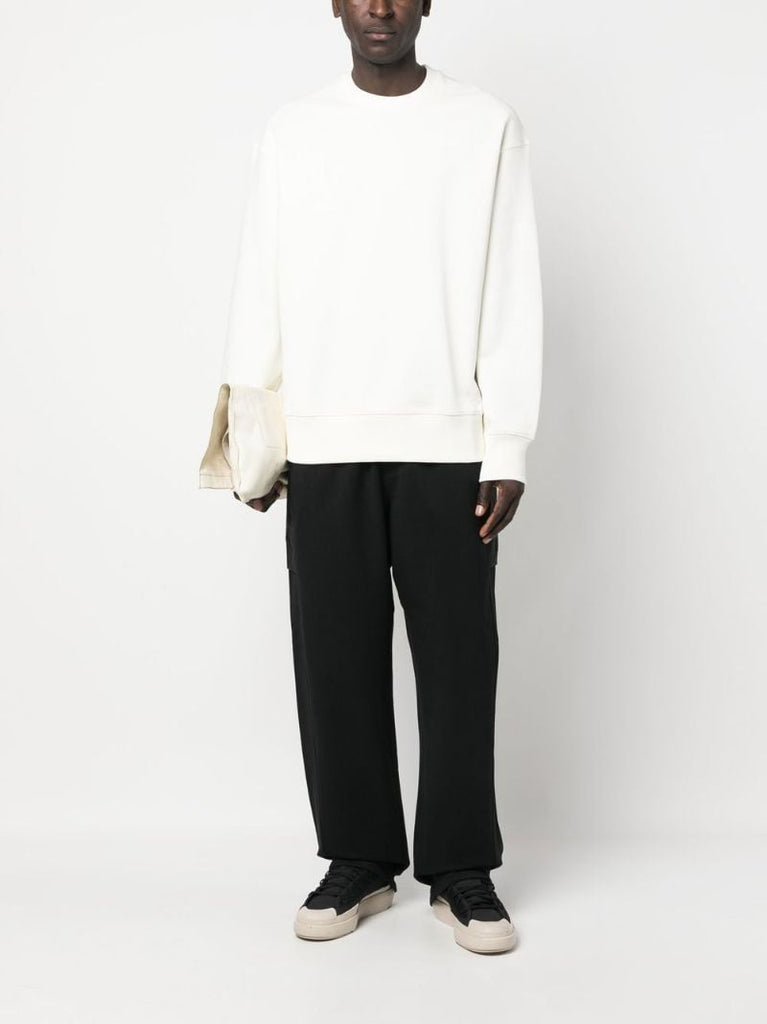 Black Stretch Terry Organic Cotton Trousers