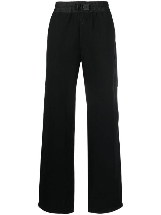 Black Stretch Terry Organic Cotton Trousers