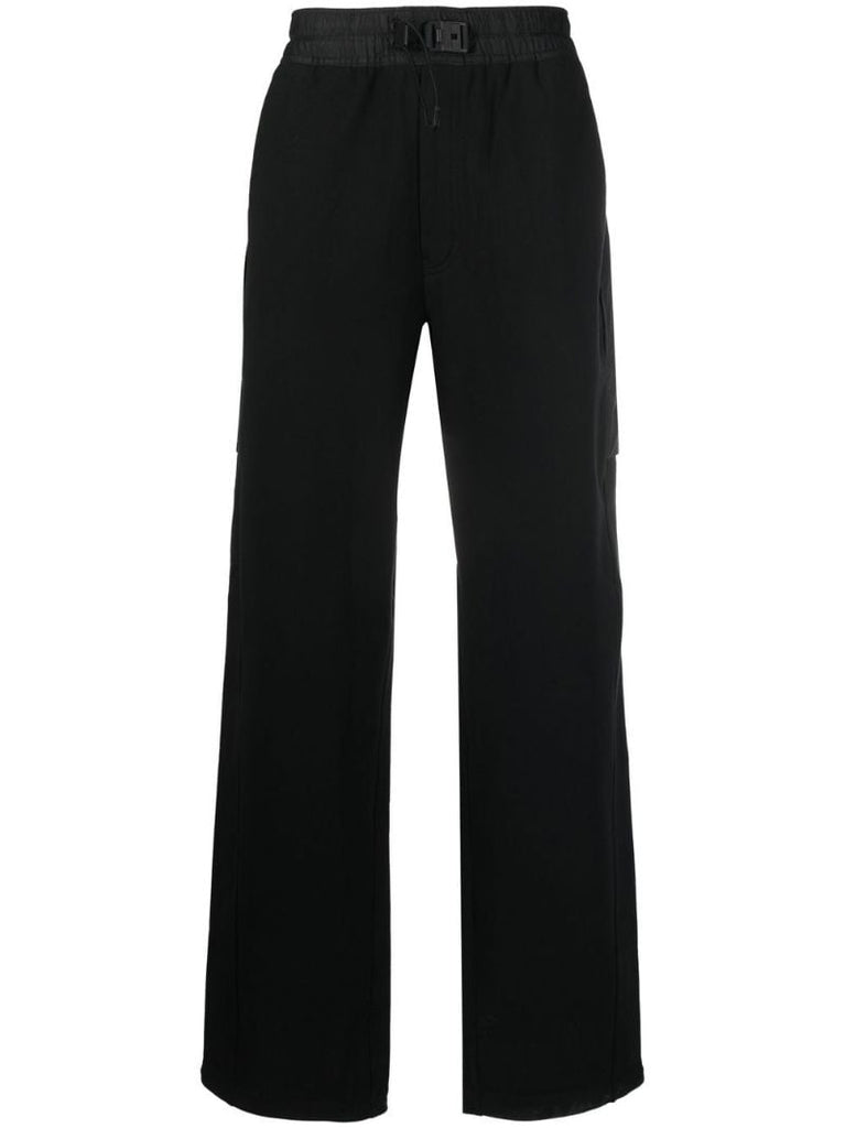 Black Stretch Terry Organic Cotton Trousers