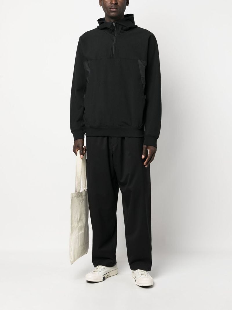 Black Terry Zip Organic Cotton Hoodie