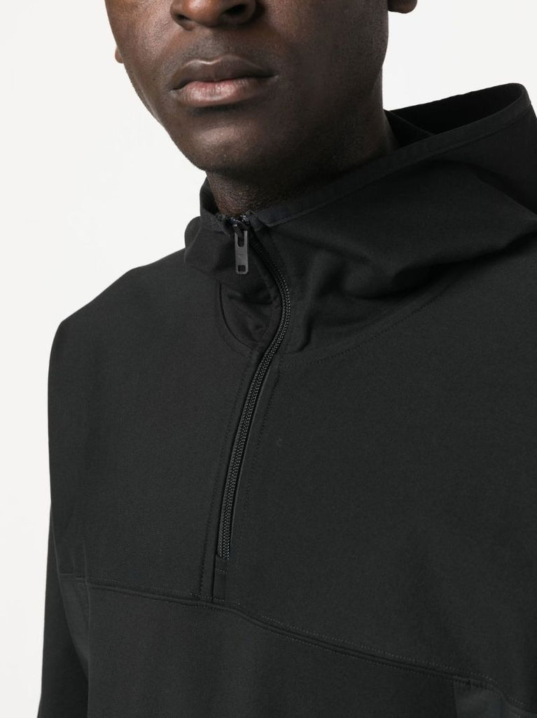 Black Terry Zip Organic Cotton Hoodie