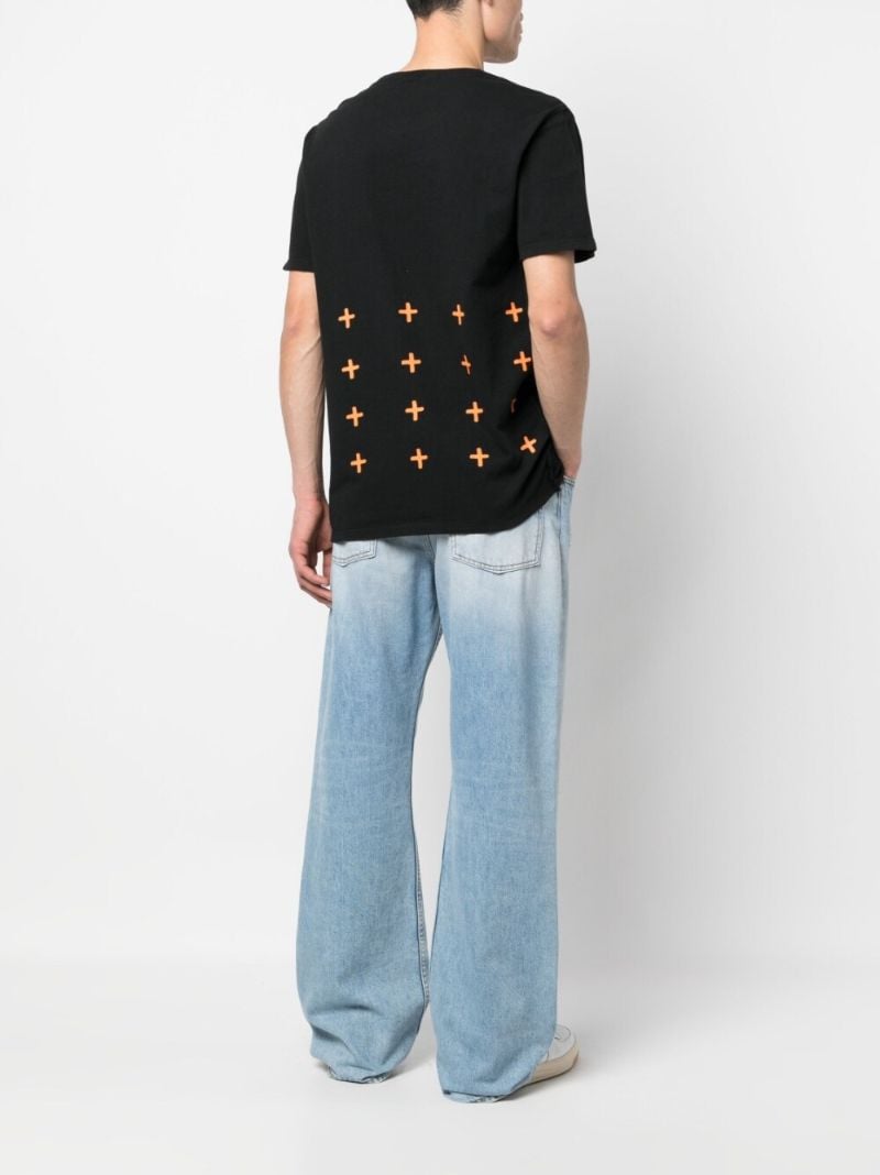Black Cotton Fake Kash Ss T-shirt