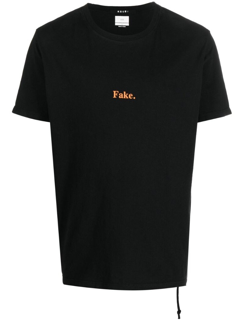 Black Cotton Fake Kash Ss T-shirt
