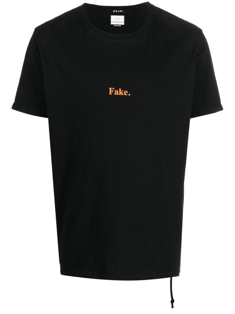 Black Cotton Fake Kash Ss T-shirt
