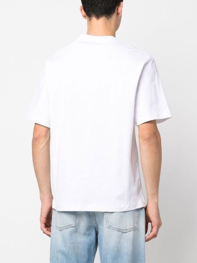 White Soliel Graphic Print Cotton T-shirt