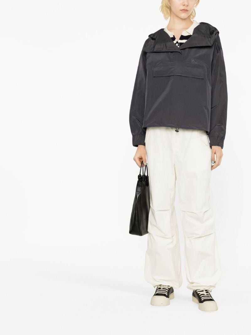 Grey Hooded Lightweight Jacket