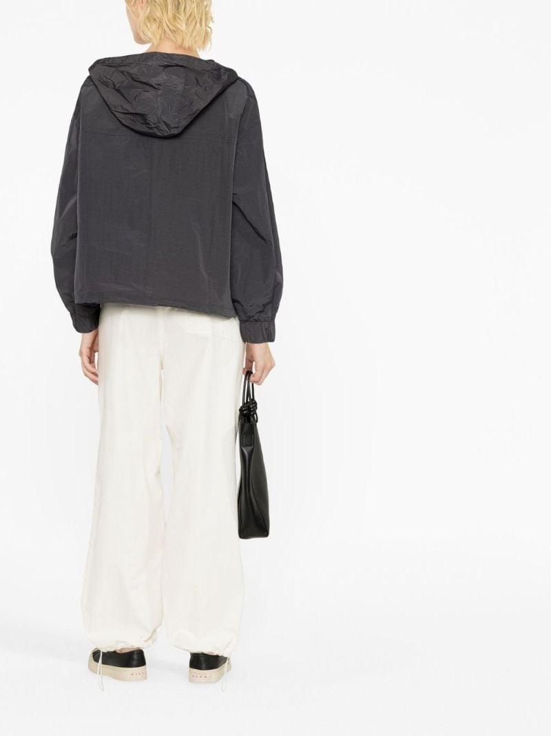 Grey Hooded Lightweight Jacket