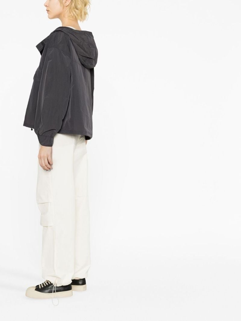 Grey Hooded Lightweight Jacket