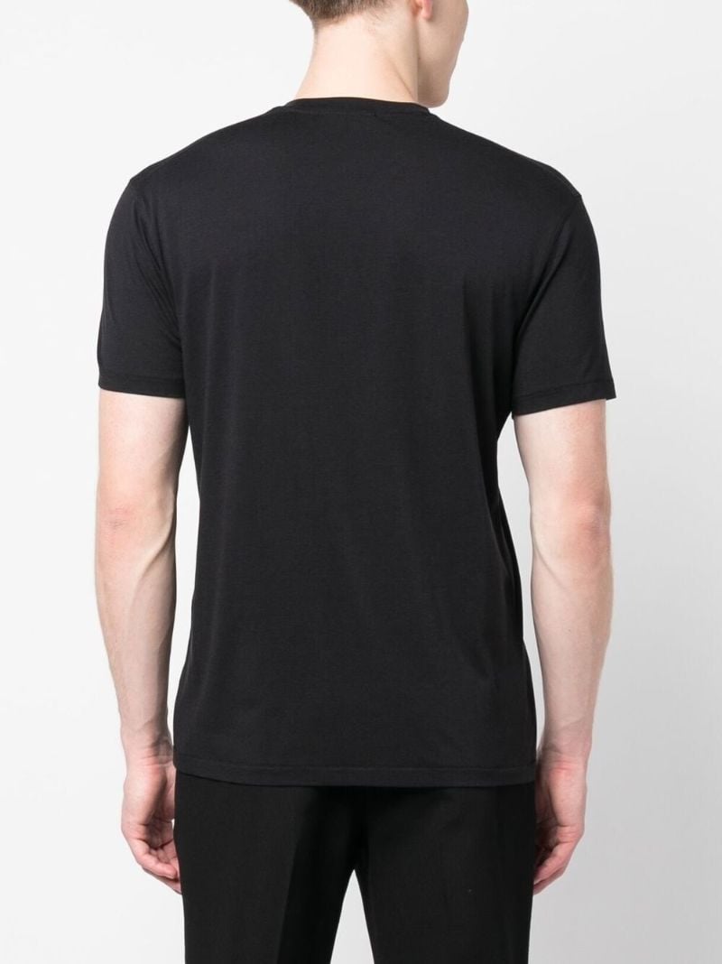 Black Round Neck Short-sleeved T-shirt