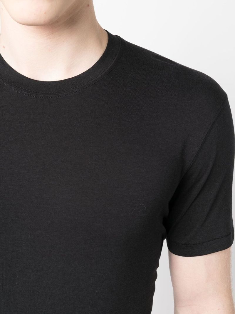 Black Round Neck Short-sleeved T-shirt