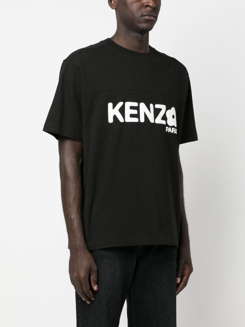 Black Boke Flower Logo Print T-shirt
