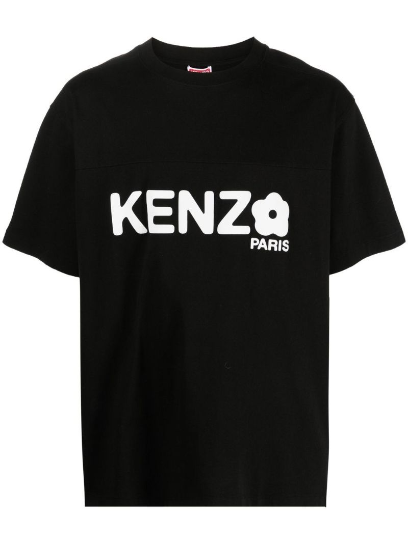 Black Boke Flower Logo Print T-shirt