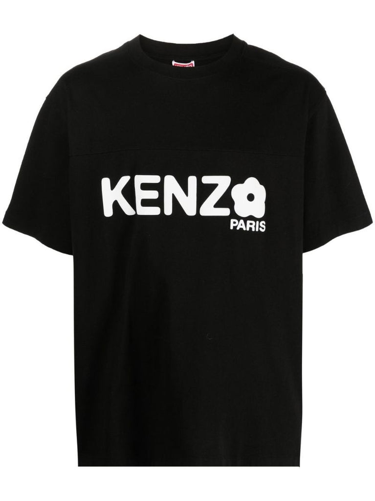 Black Boke Flower Logo Print T-shirt