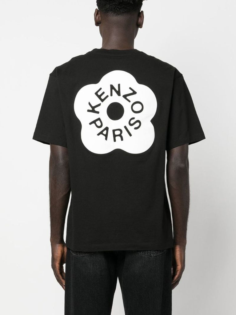 Black Boke Flower Logo Print T-shirt