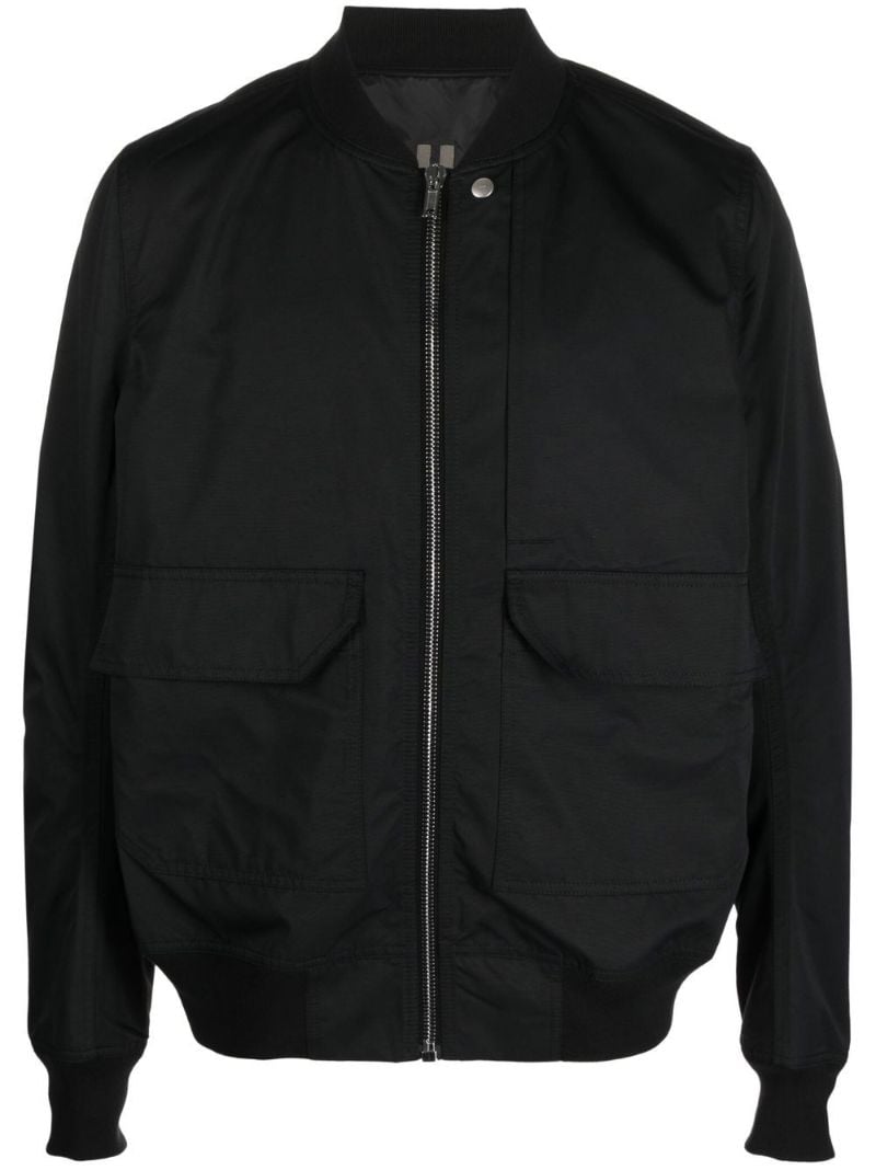 Black Cargo Pocket Bomber Jacket