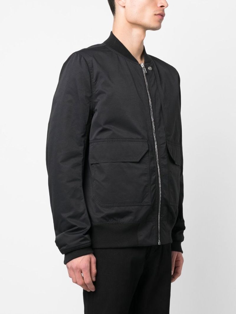 Black Cargo Pocket Bomber Jacket