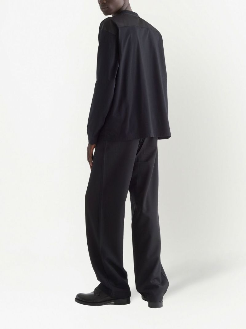 Black Logo Embellished Long Sleeved T-shirt