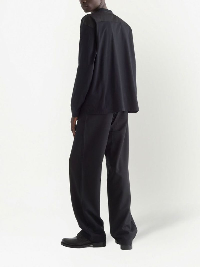 Black Logo Embellished Long Sleeved T-shirt