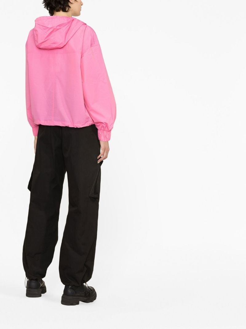 Pink Hooded Lightweight Jacket