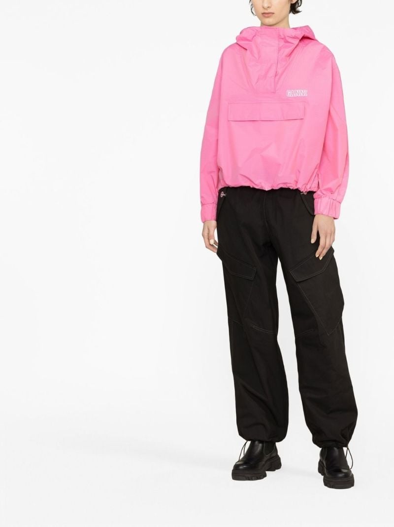Pink Hooded Lightweight Jacket
