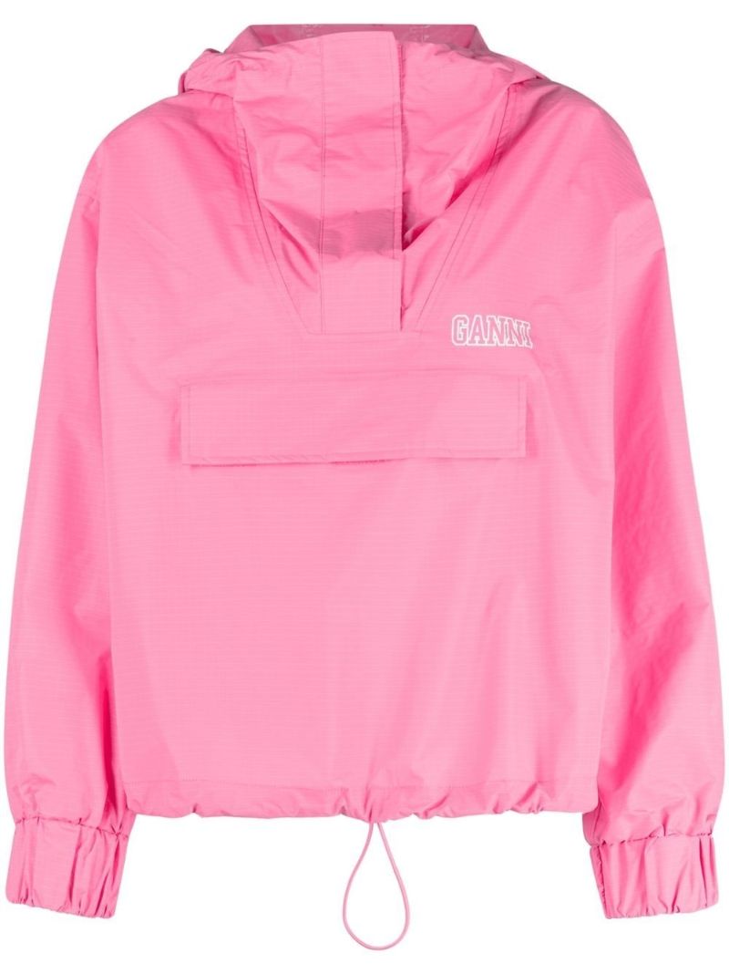 Pink Hooded Lightweight Jacket