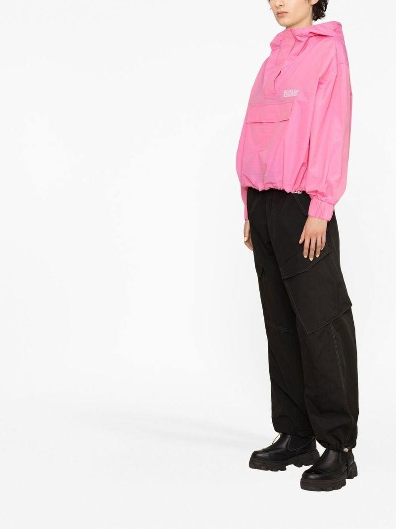 Pink Hooded Lightweight Jacket