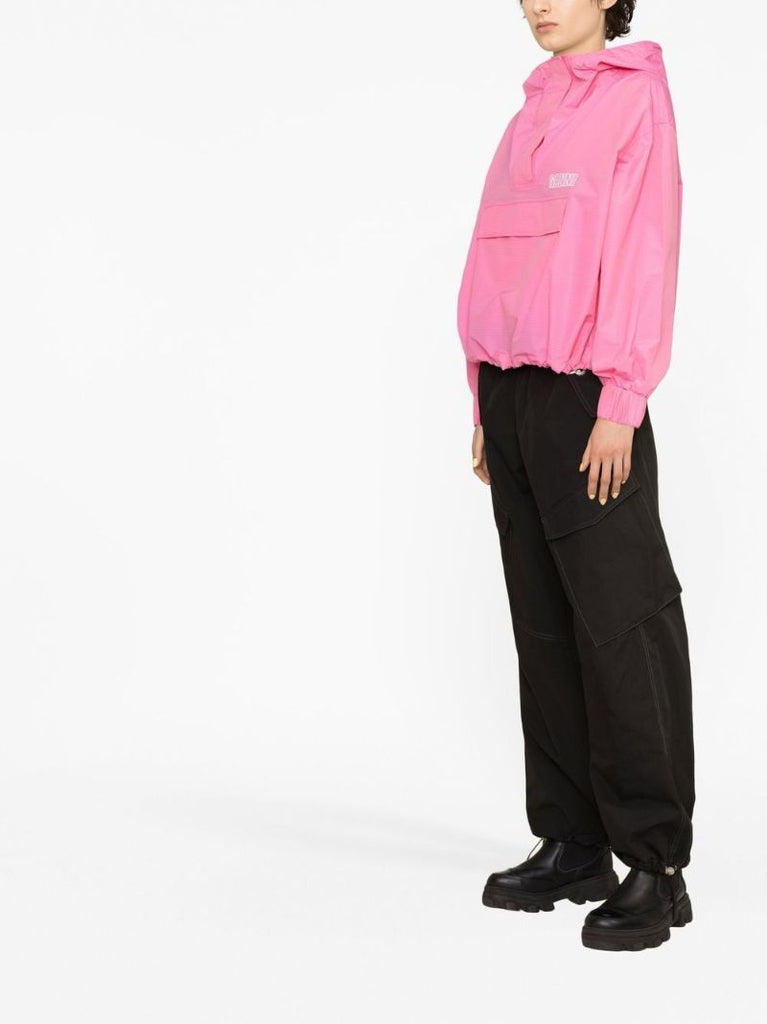 Pink Hooded Lightweight Jacket
