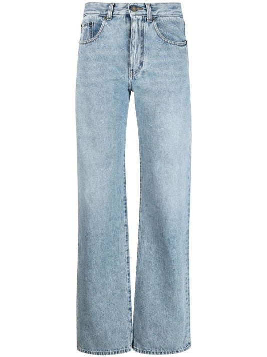 Blue Straight-leg Jeans
