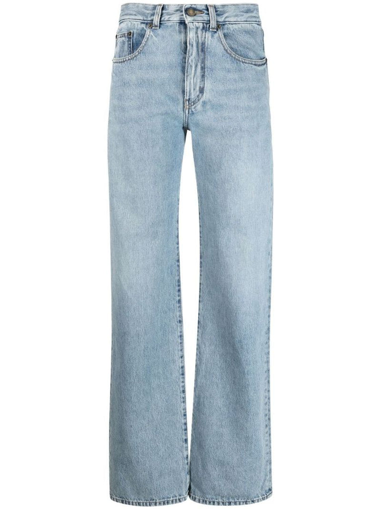 Blue Straight-leg Jeans