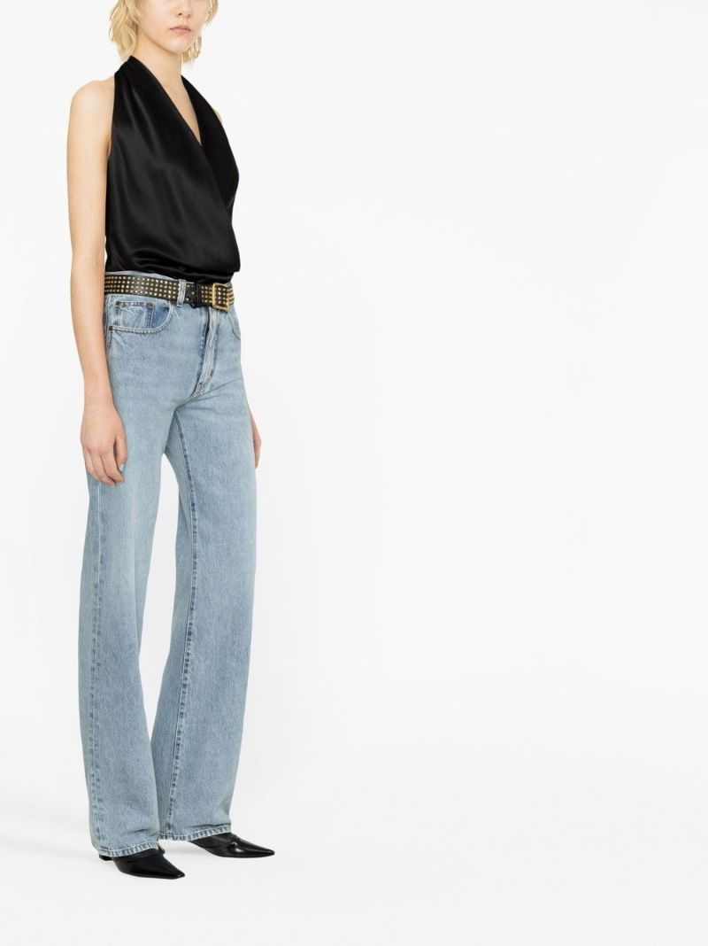 Blue Straight-leg Jeans