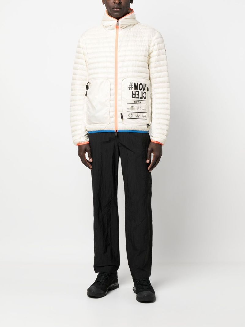 Neutral Logo Print Padded Jacket
