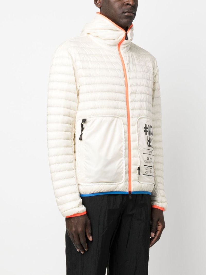 Neutral Logo Print Padded Jacket