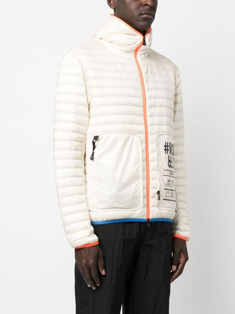 Neutral Logo Print Padded Jacket