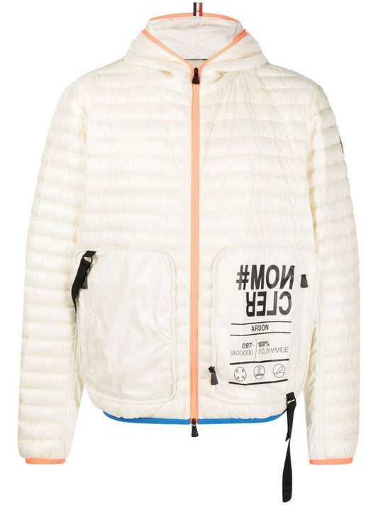 Neutral Logo Print Padded Jacket