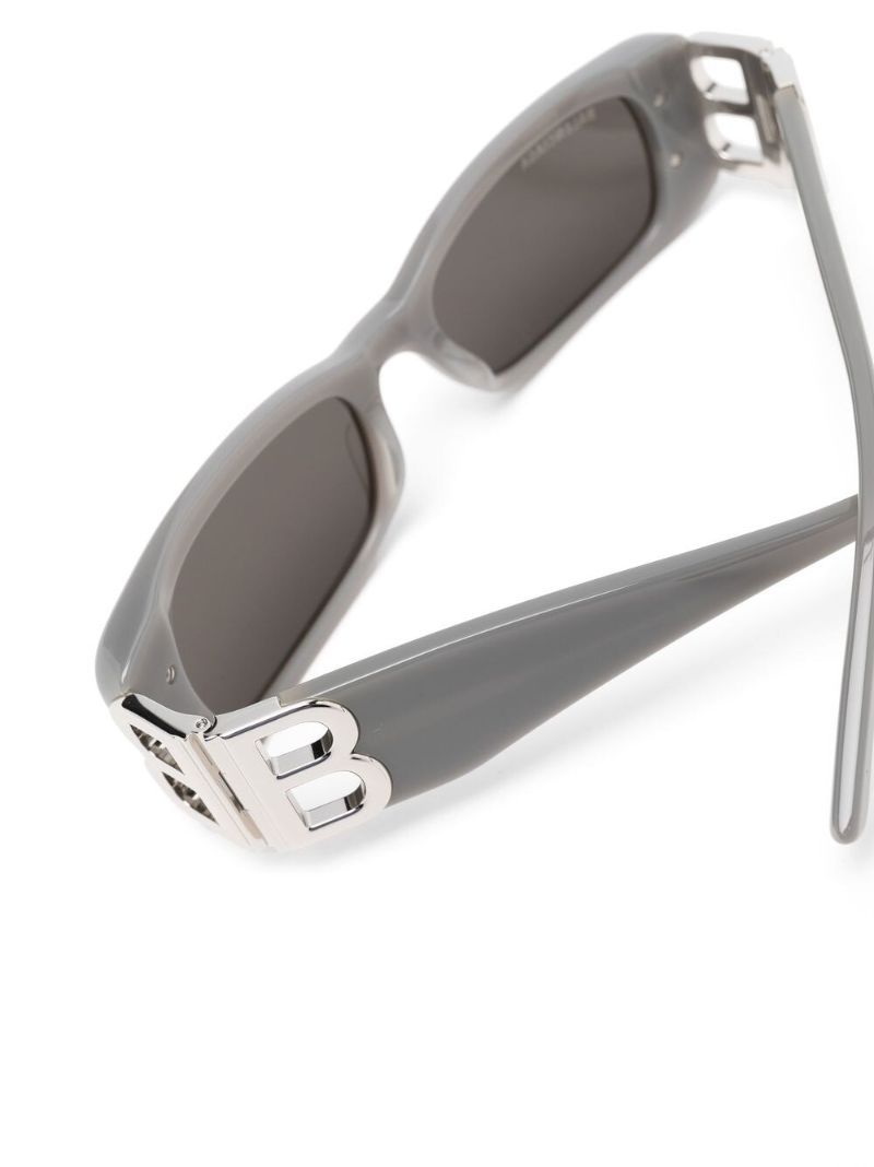 Grey Rectangle Frame Sunglasses