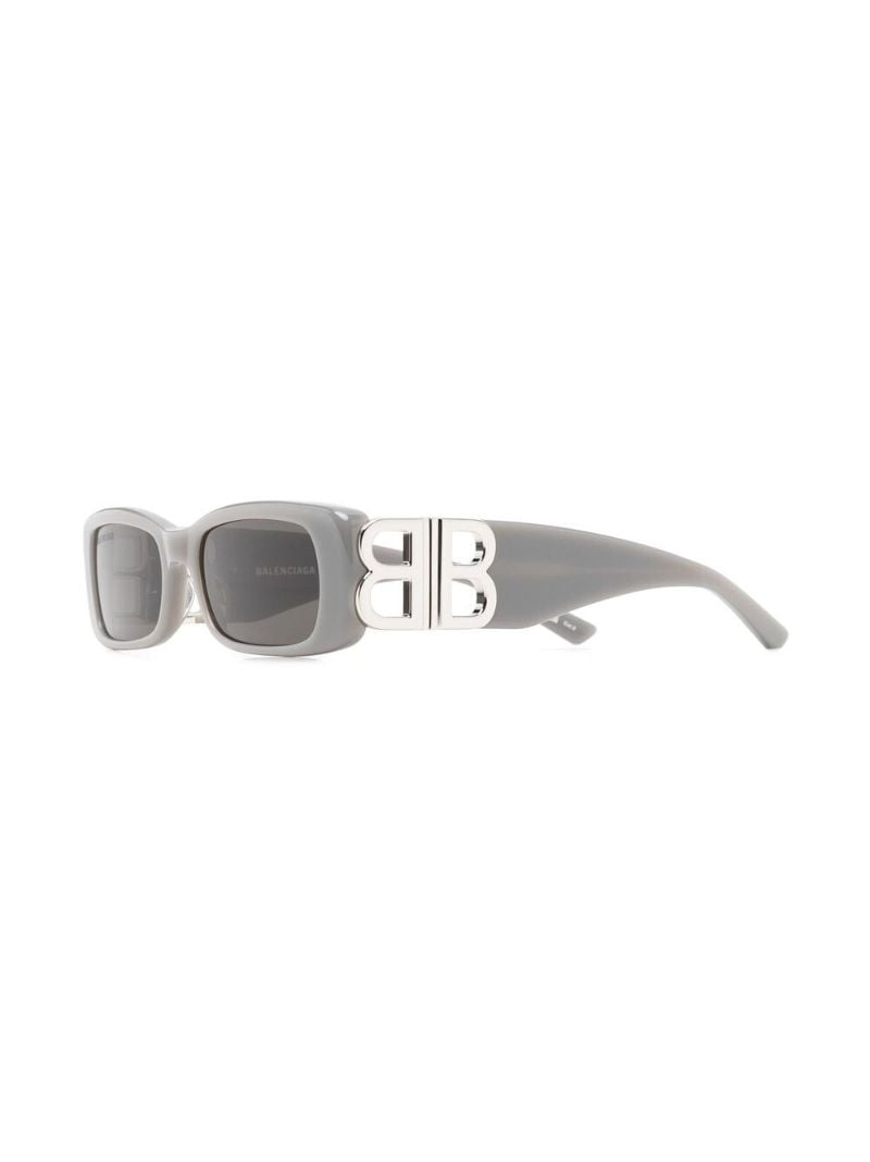 Grey Rectangle Frame Sunglasses