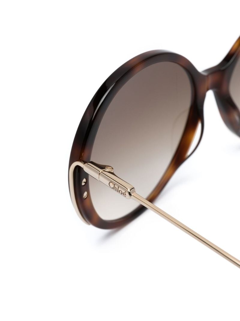 Brown Oversized Frame Tortoiseshell Sunglasses