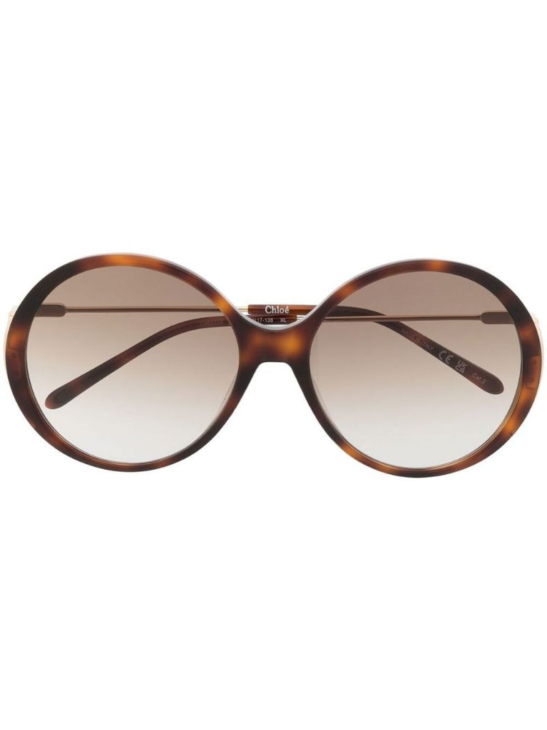 Brown Oversized Frame Tortoiseshell Sunglasses