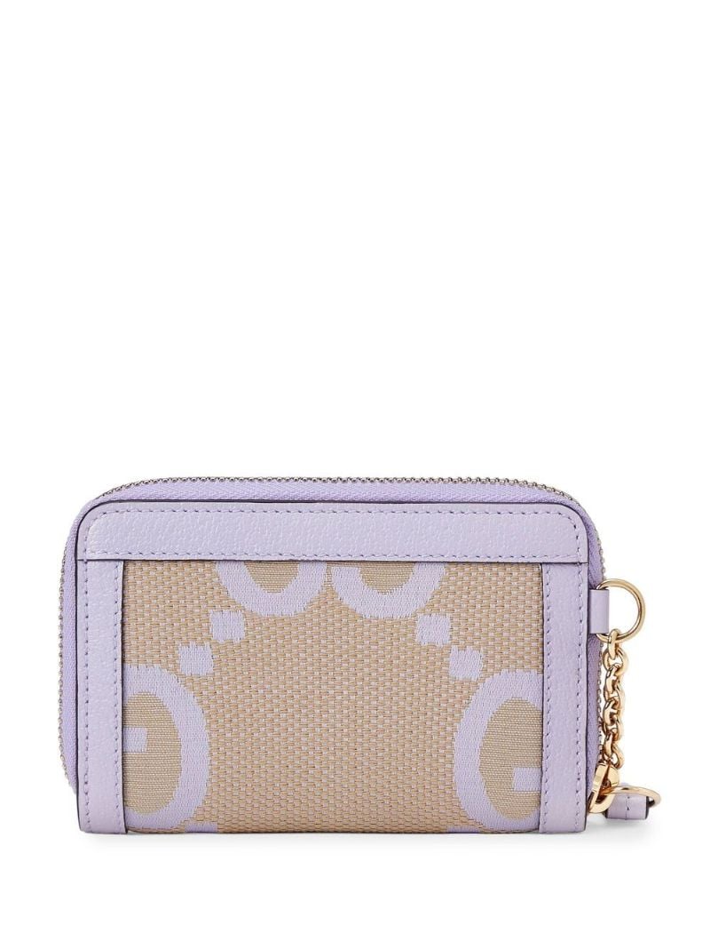 Purple Embroidered Monogram Purse