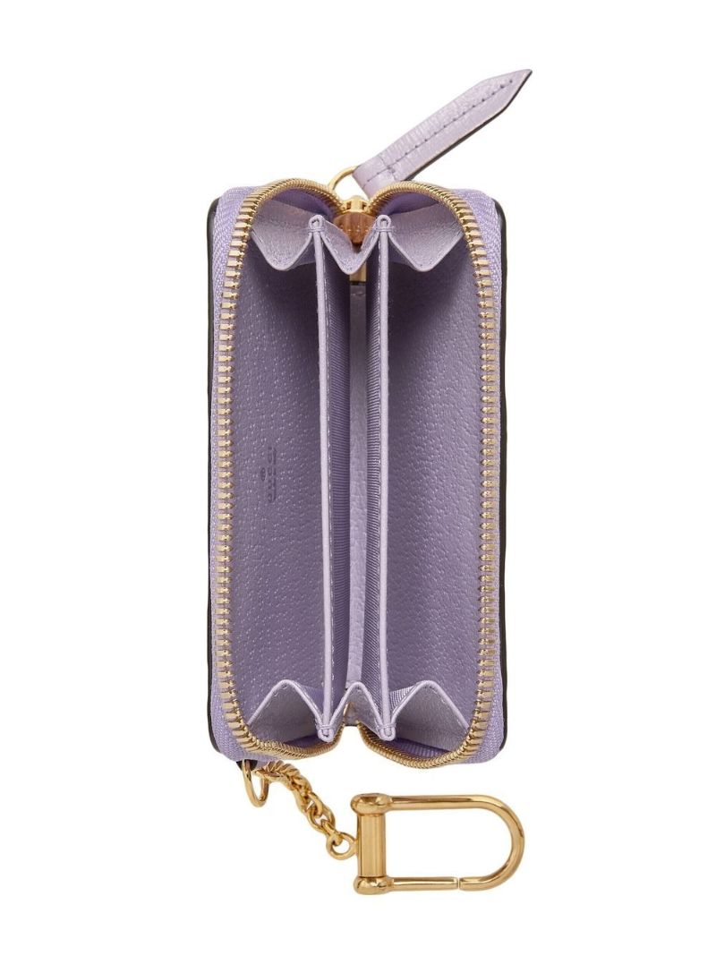 Purple Embroidered Monogram Purse