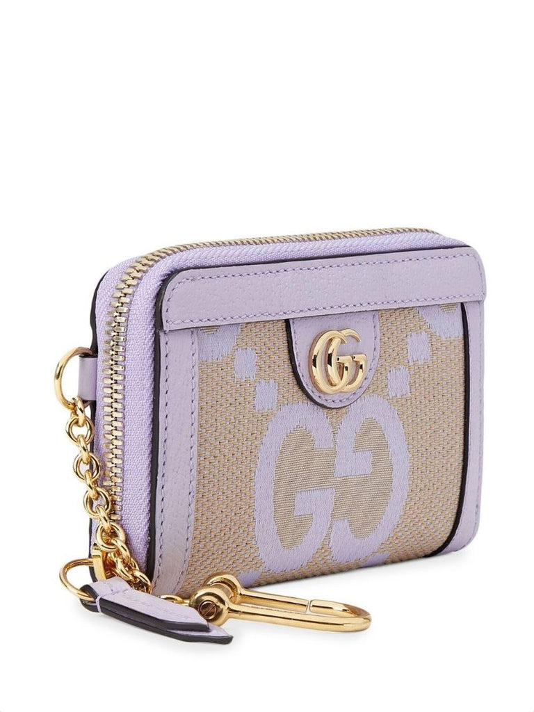 Purple Embroidered Monogram Purse