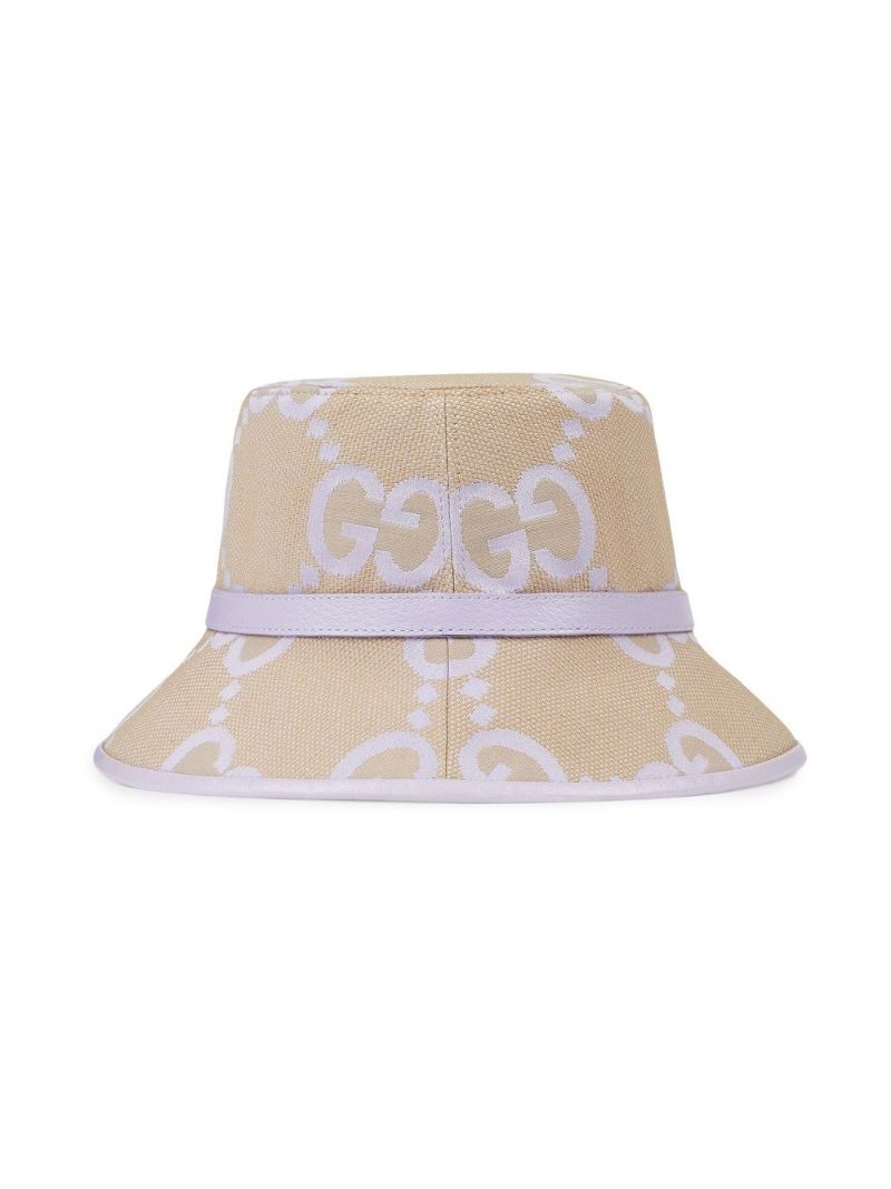 Beige Embroidered Monogram Hat